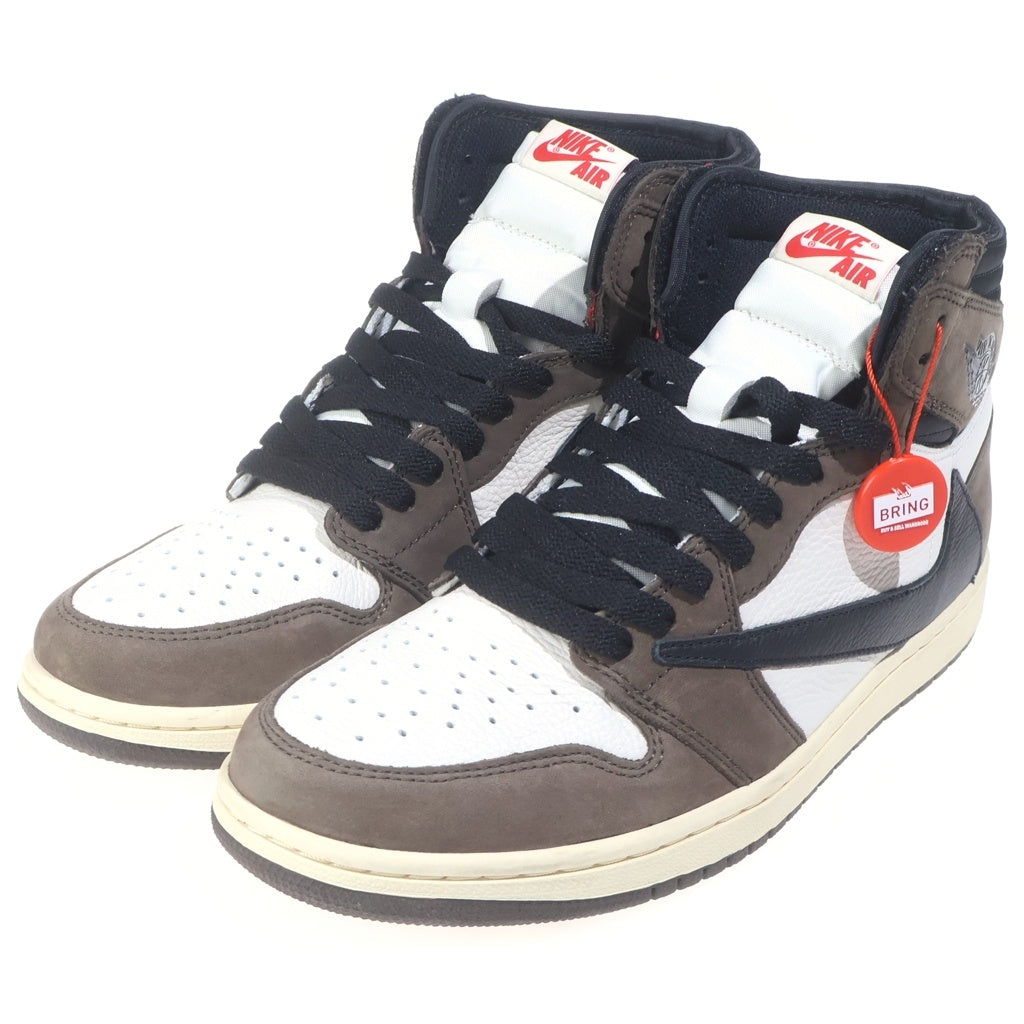 NIKE(ナイキ) ×TRAVIS SCOTT AIR JORDAN 1 RETRO HIGH OG TS SP トラヴィススコット エアジョーダン1 レトロ ダークモカ ハイカットスニーカー US10.5/28.5cm CD4487-100