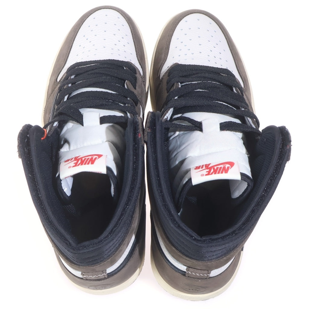 NIKE(ナイキ) ×TRAVIS SCOTT AIR JORDAN 1 RETRO HIGH OG TS SP トラヴィススコット エアジョーダン1 レトロ ダークモカ ハイカットスニーカー US10.5/28.5cm CD4487-100