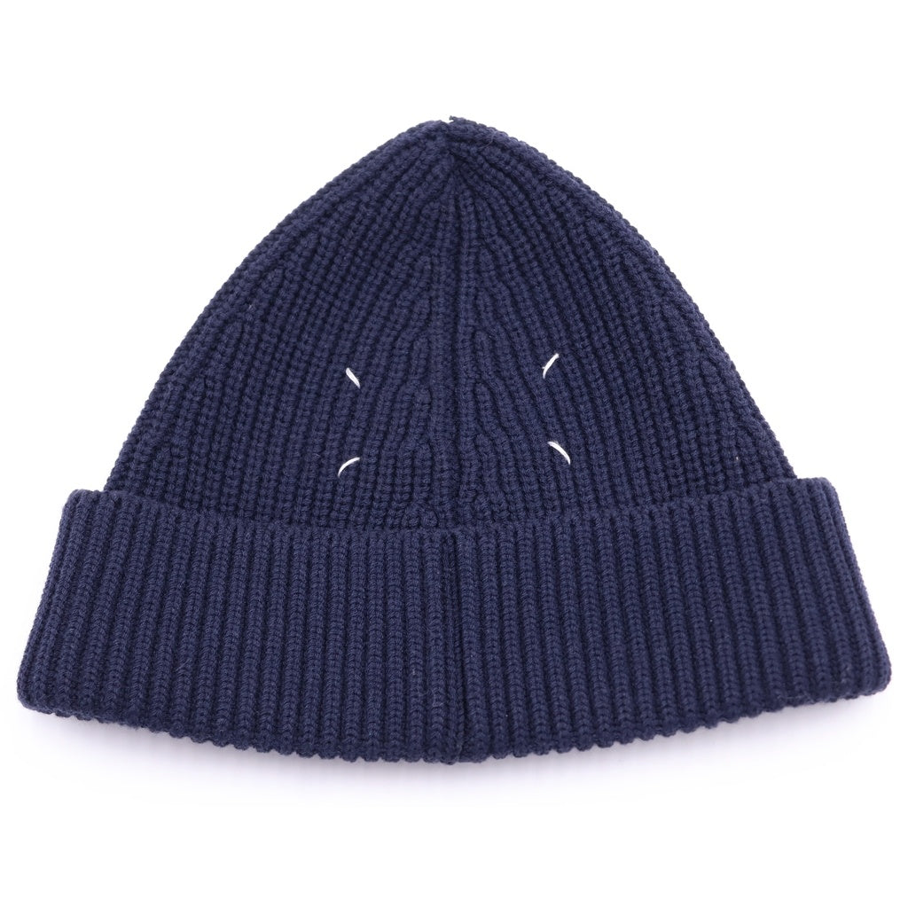 Maison Margiela(メゾンマルジェラ) 21AW 4ステッチ ニットキャップ ビーニー ネイビー S50TC0051