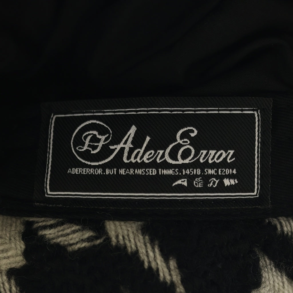 ADER ERROR(アーダーエラー) 22AW ハウンド トゥース バケットハット 千鳥格子 ブラック/ホワイト BLAFWHA02BK2