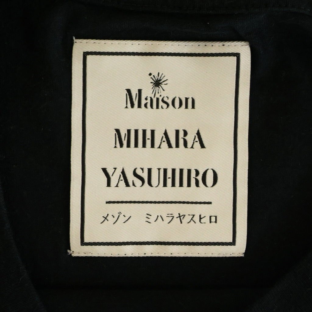 MAISON MIHARAYASUHIRO(メゾンミハラヤスヒロ) グラフィック 両面プリント 半袖 クルーネック カットソー Tシャツ ブラック A10TS712