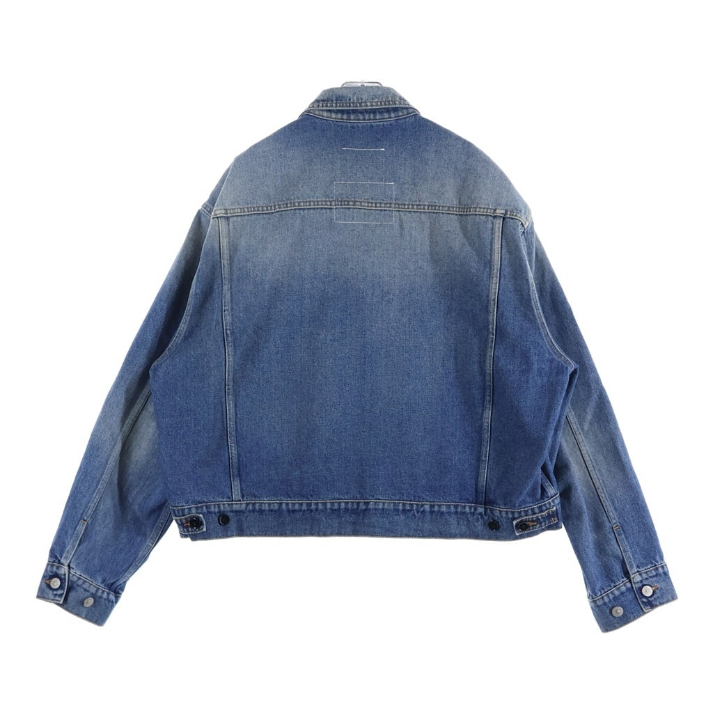 MM6 Maison Margiela(エムエムシックスメゾンマルジェラ) ウォッシュド デニムジャケット ジージャン オーバーサイズ インディゴ S52AM0228 S30589