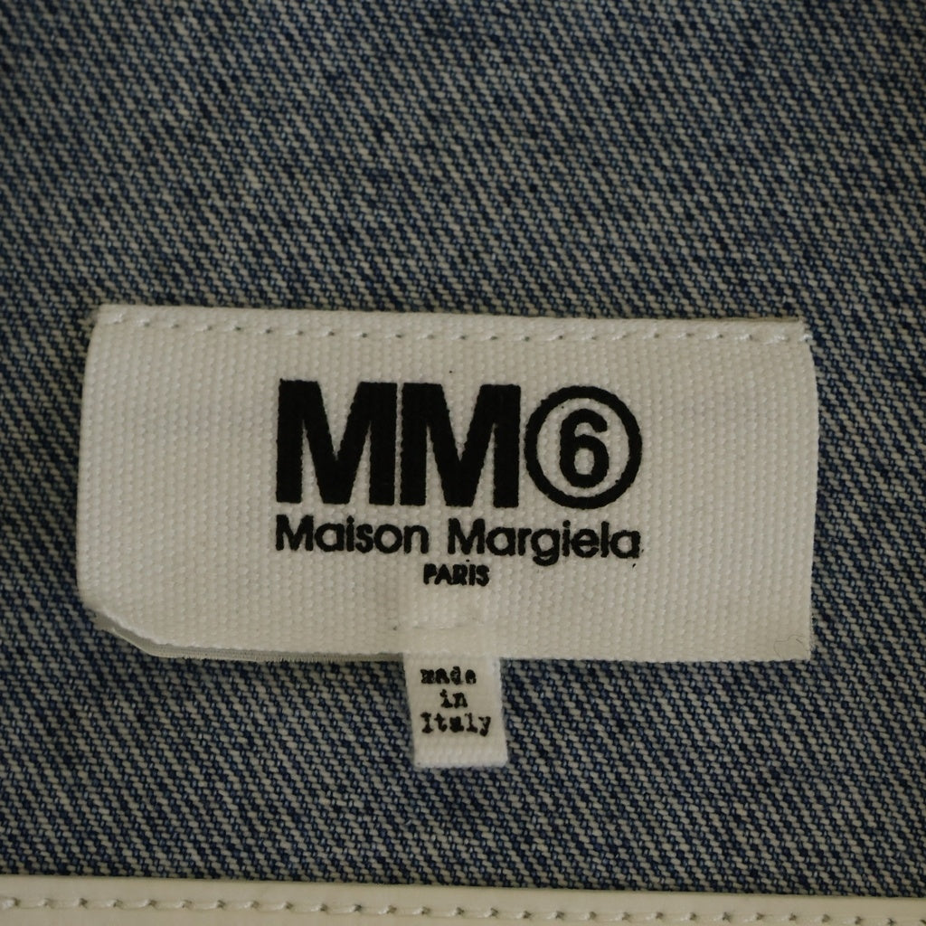 MM6 Maison Margiela(エムエムシックスメゾンマルジェラ) ウォッシュド デニムジャケット ジージャン オーバーサイズ インディゴ S52AM0228 S30589