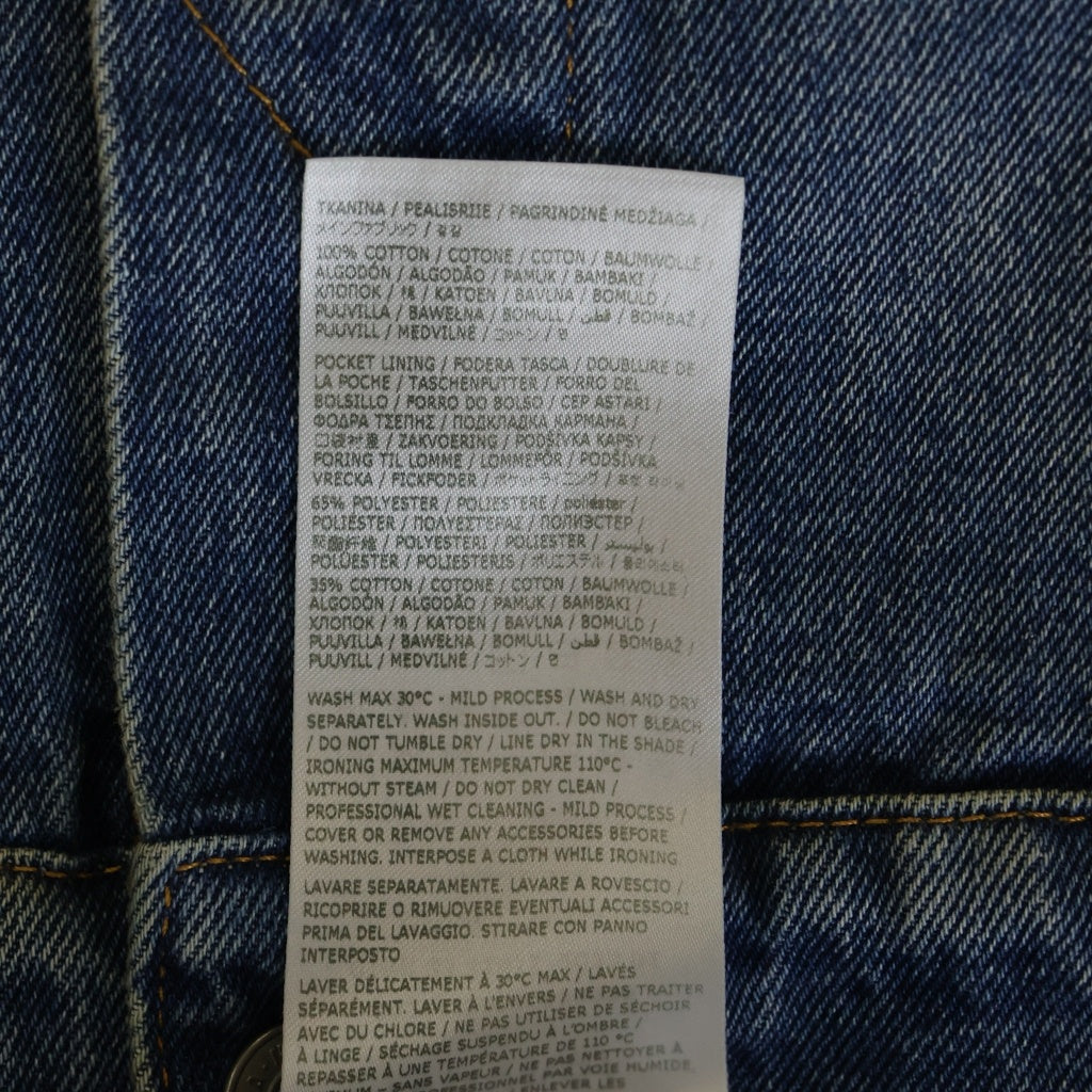 MM6 Maison Margiela(エムエムシックスメゾンマルジェラ) ウォッシュド デニムジャケット ジージャン オーバーサイズ インディゴ S52AM0228 S30589