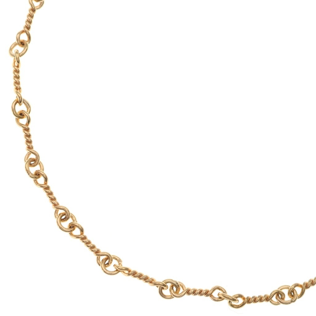CHROME HEARTS(クロムハーツ) 22K NECKCHAIN T24 ツイストチェーンネックレス 24inch ゴールド