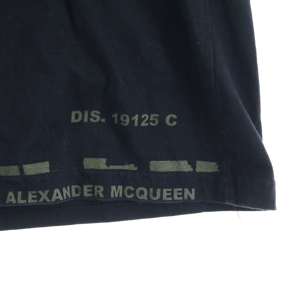 Alexander McQueen(アレキサンダーマックイーン) グラフィチィロゴプリント クルーネック 半袖Tシャツ ブラック 622104 QTAAC