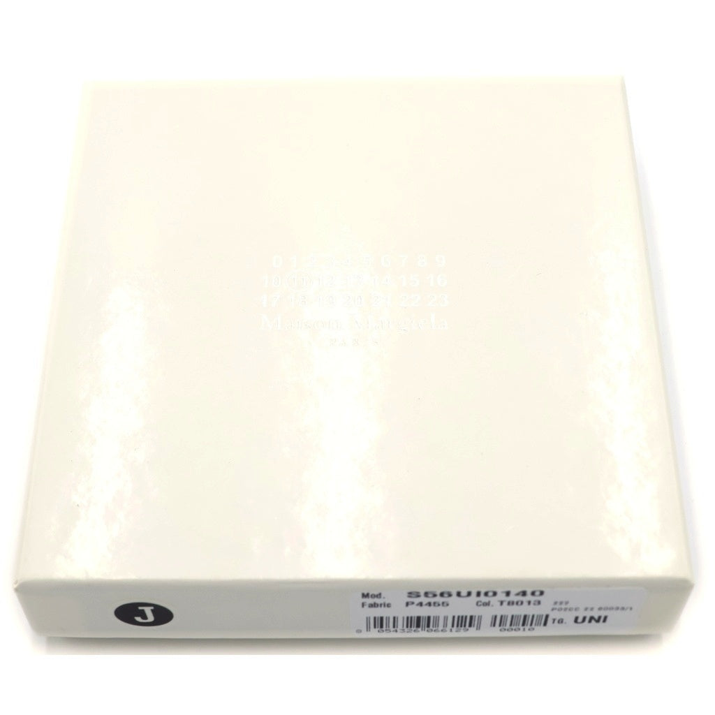 Maison Margiela(メゾンマルジェラ) Compact Bi Fold Wallet コンパクト フォールド ウォレット レザー二つ折り財布 ブラック S56UI0140 S56UI0140 箱