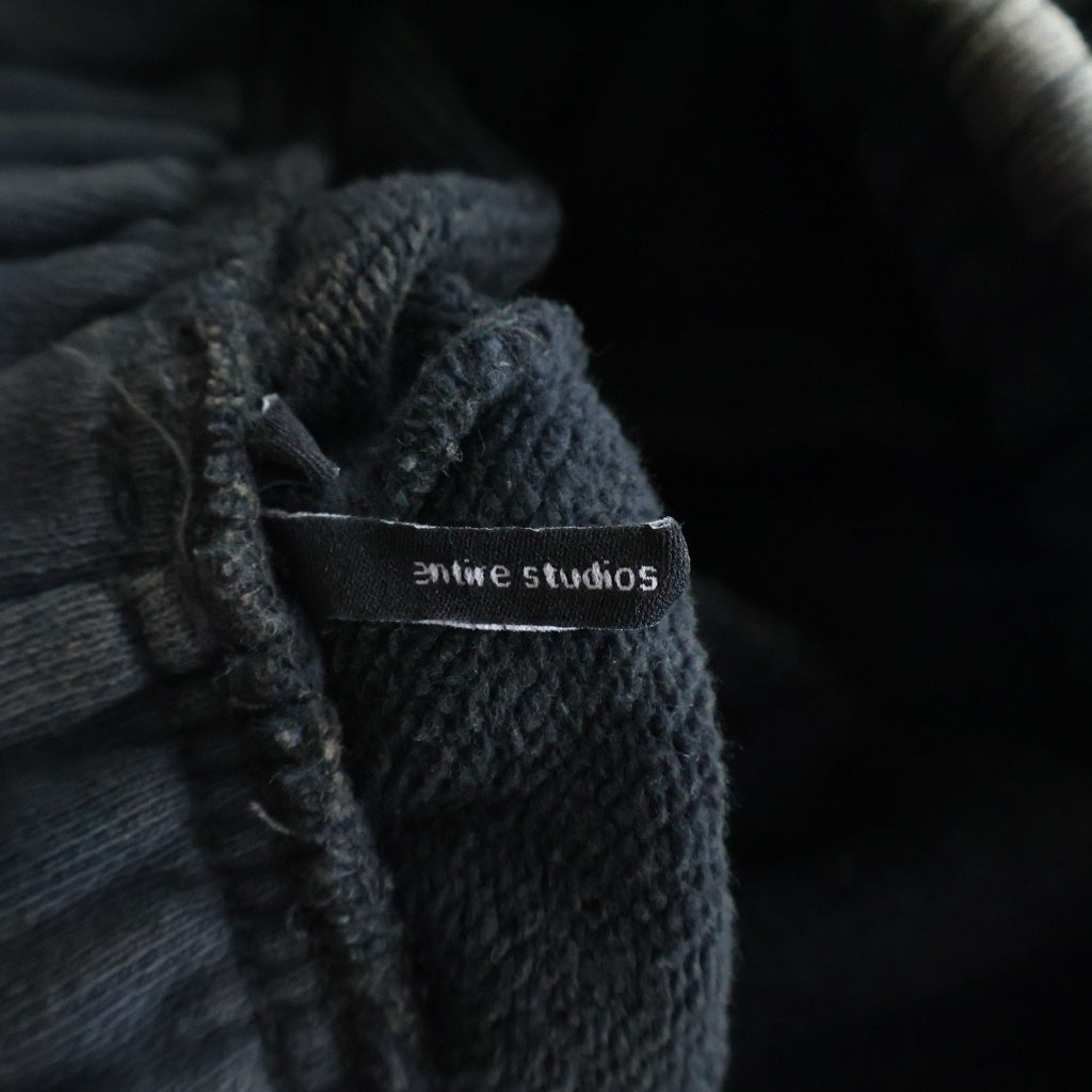 entire studios(エンタイア スタジオ) FULL SWEATPANT ウォッシュ加工 コットン スウェットパンツ チャコールグレー ES2489