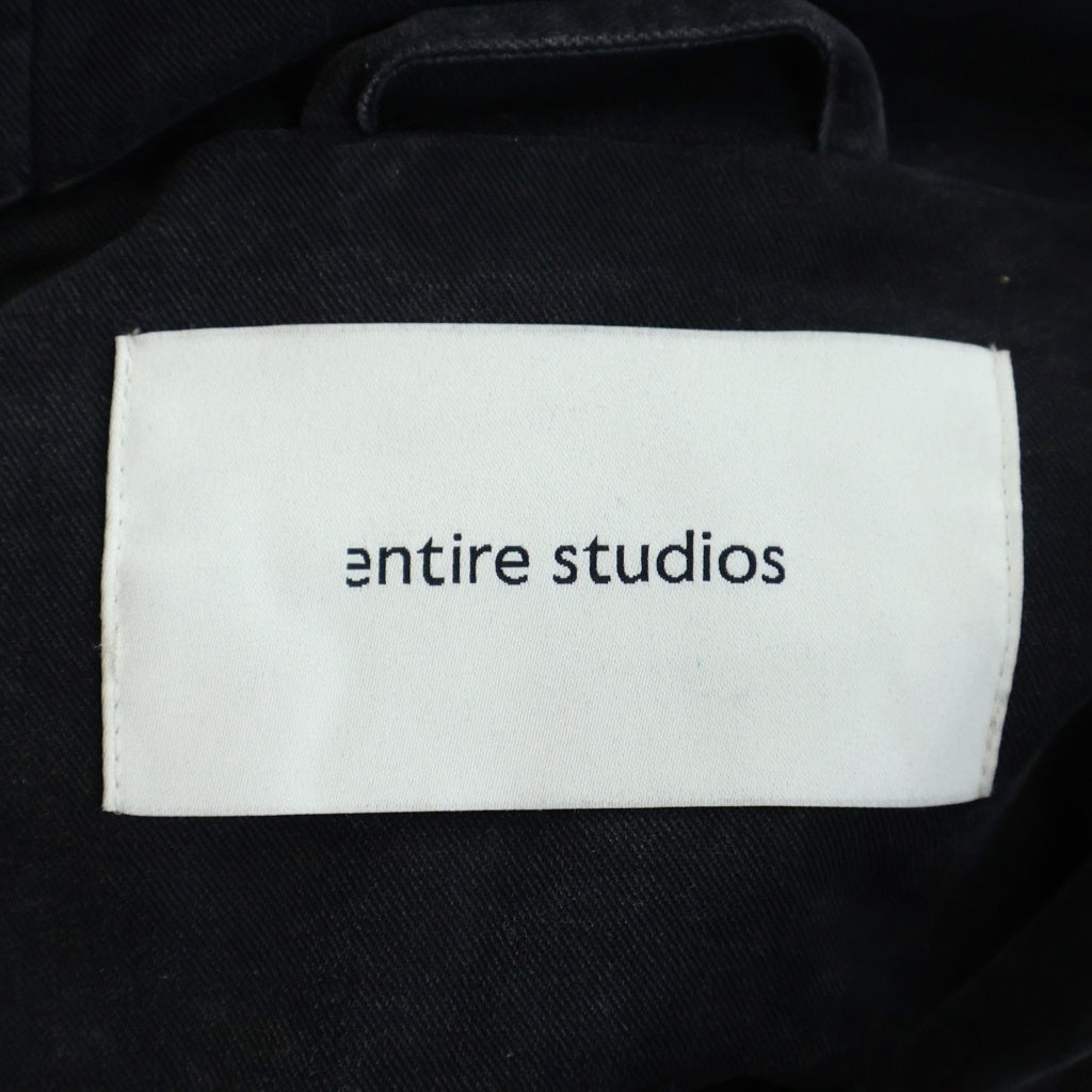 entire studios(エンタイア スタジオ) MML HOODED COTTON PUFFER コットン パファー クロップド丈 ダウンジャケット ブラック