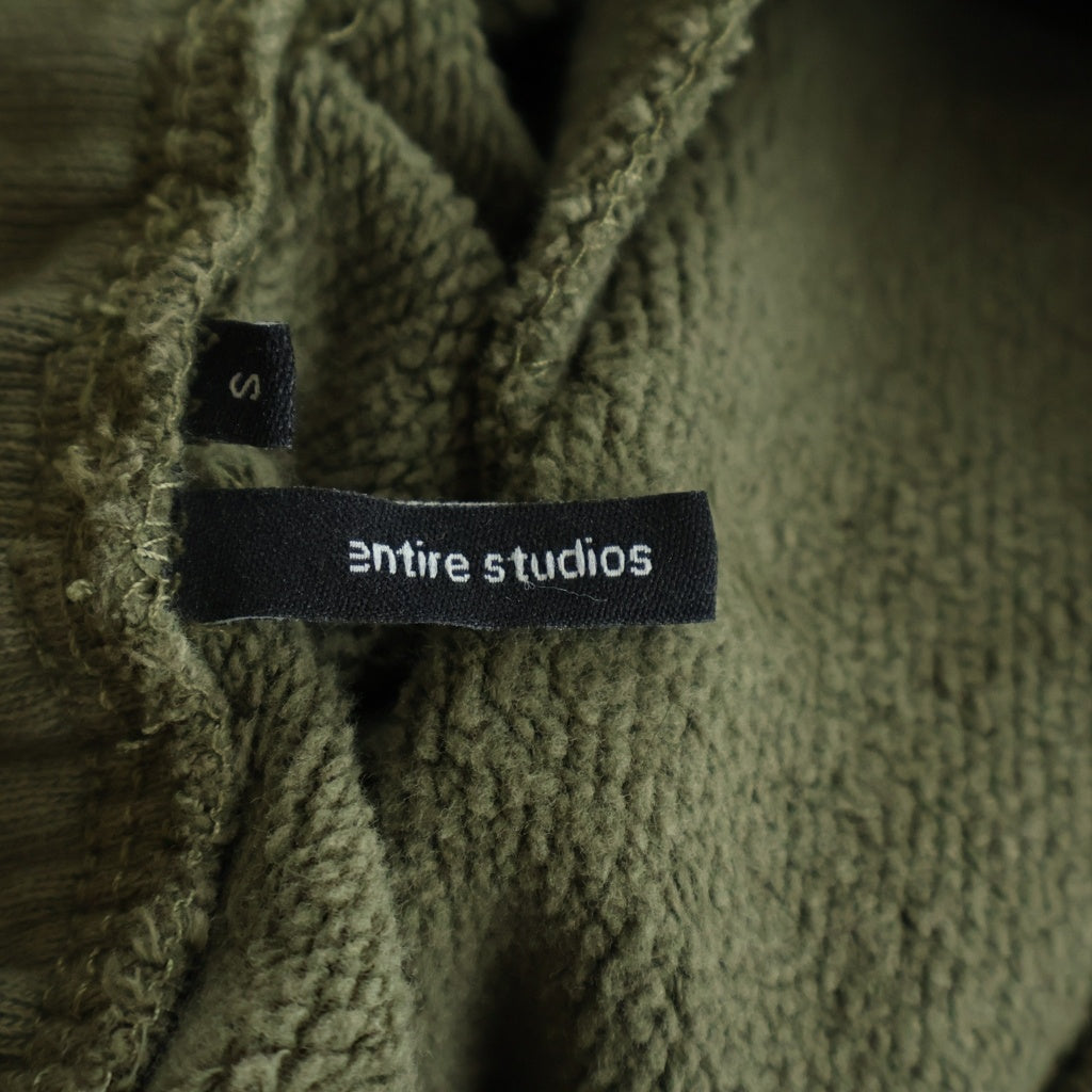 entire studios(エンタイア スタジオ) FULL SWEATPANT ウォッシュ加工 コットン スウェットパンツ カーキ ES2489