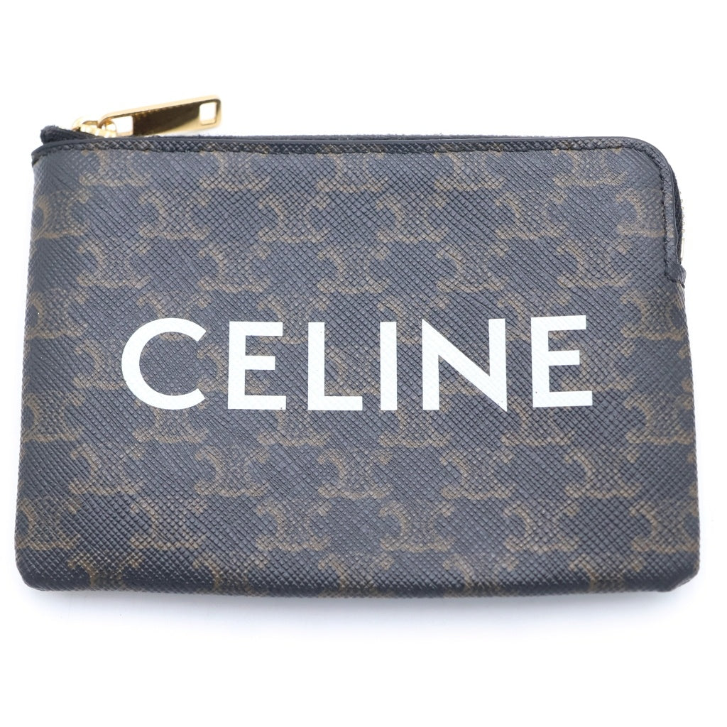 CELINE(セリーヌ) トリオンフ ロゴ入り コインケース ブラウン レディース