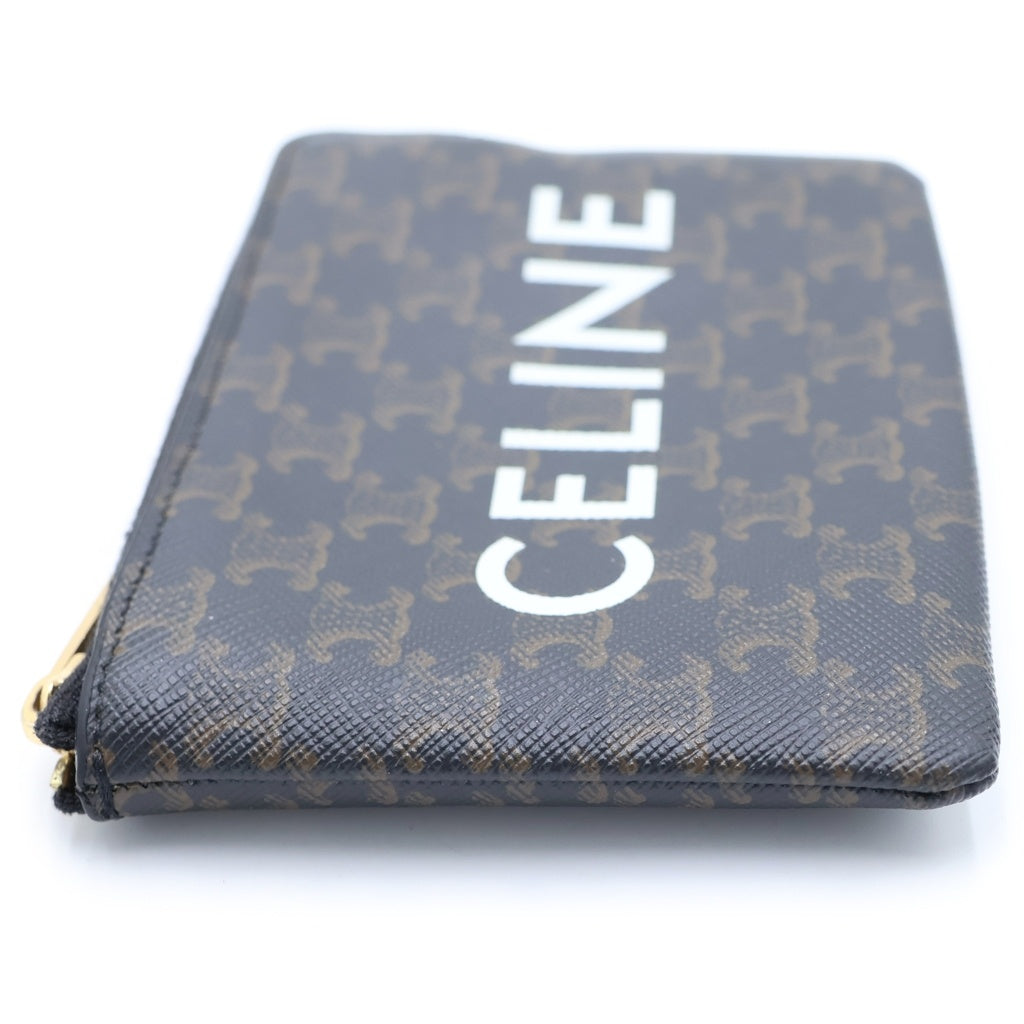 CELINE(セリーヌ) トリオンフ ロゴ入り コインケース ブラウン レディース