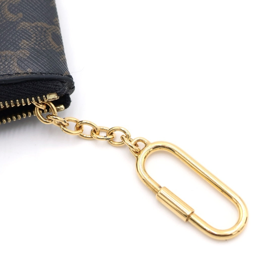 CELINE(セリーヌ) トリオンフ ロゴ入り コインケース ブラウン レディース