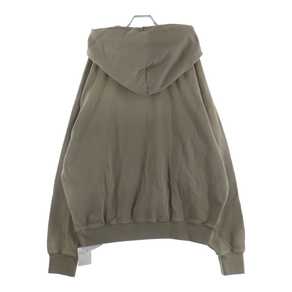 OFF-WHITE(オフホワイト) Laundry Khaki Textured Logo Hoodie フロントロゴラバープリント コットン プルオーバーパーカー ベージュ OMBB085F23FLE021