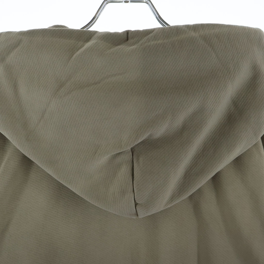 OFF-WHITE(オフホワイト) Laundry Khaki Textured Logo Hoodie フロントロゴラバープリント コットン プルオーバーパーカー ベージュ OMBB085F23FLE021