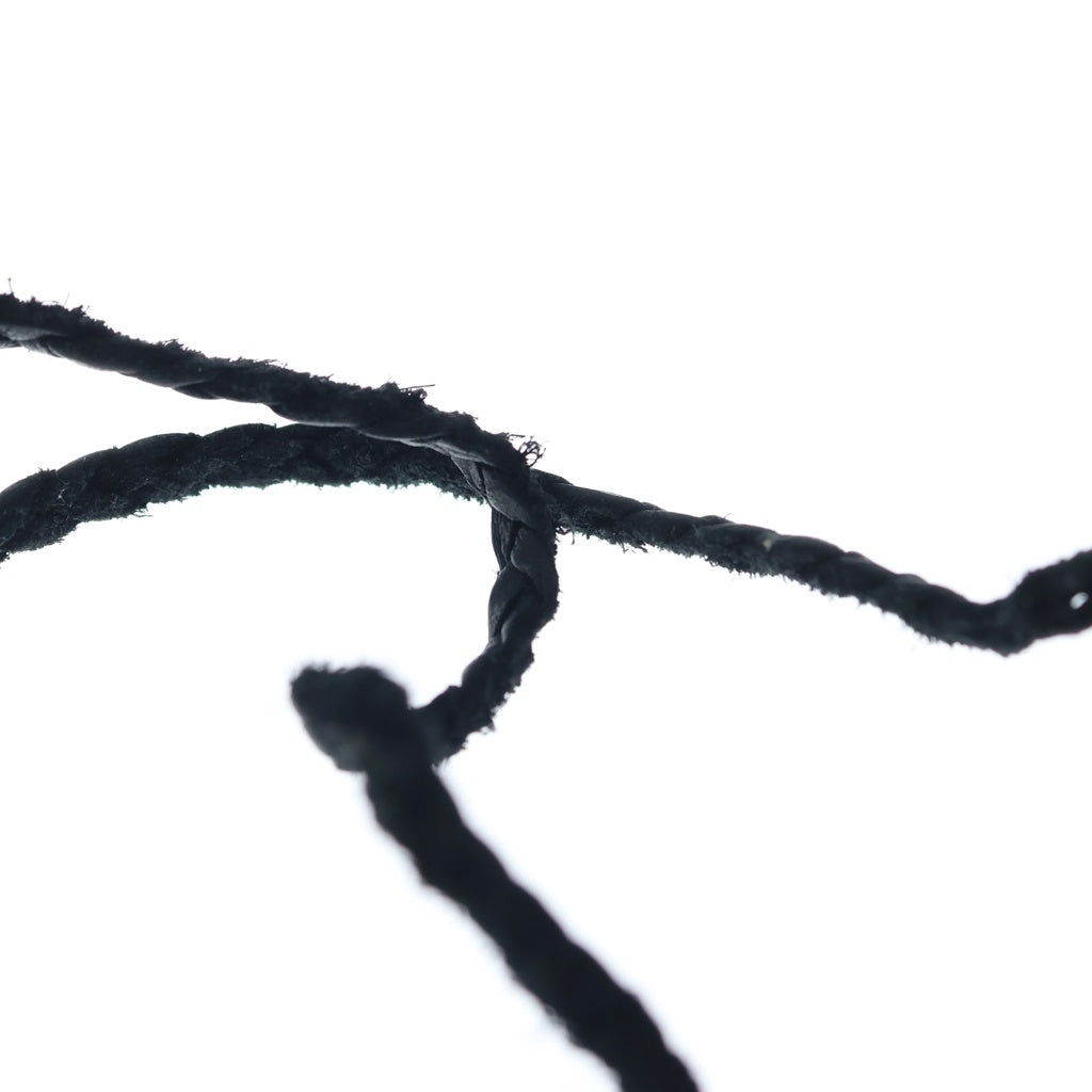 CHROME HEARTS(クロムハーツ) LEATHER BRAID スクロールレザーブレード シルバーネックレス ‐