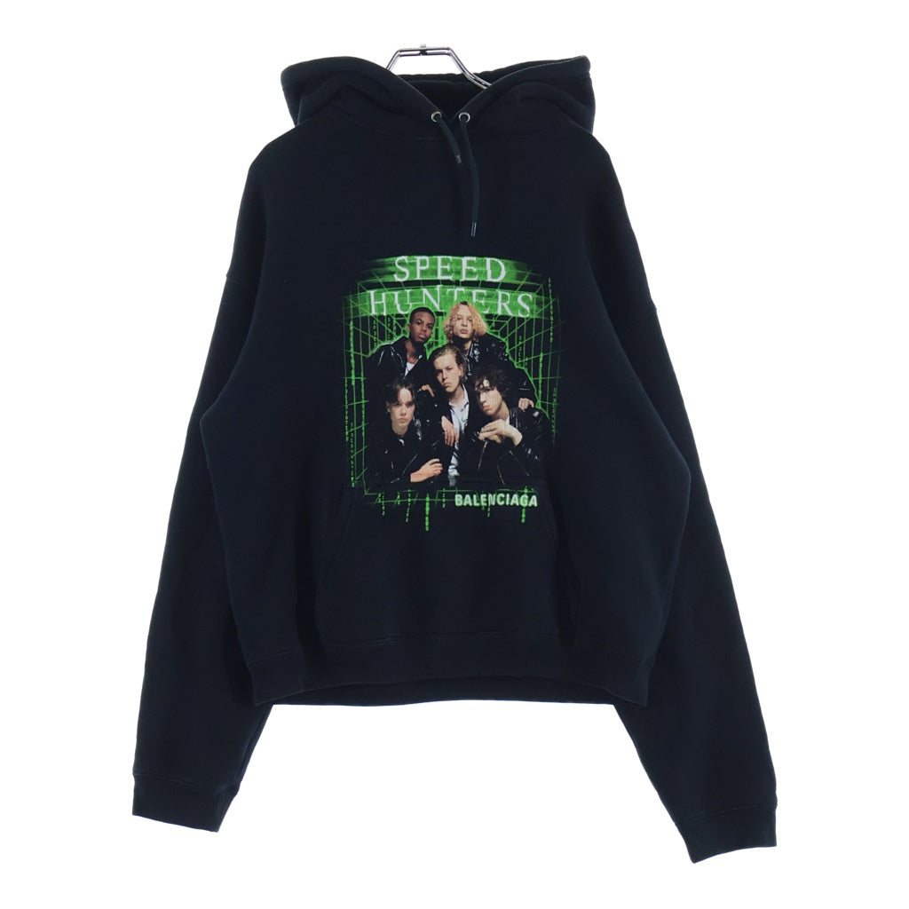 BALENCIAGA(バレンシアガ) 19SS Speed Hunters Hoodie スピードハンターズフーディ オーバーサイズ プルオーバーパーカー ブラック 556136 TDV15 556136 TDV15