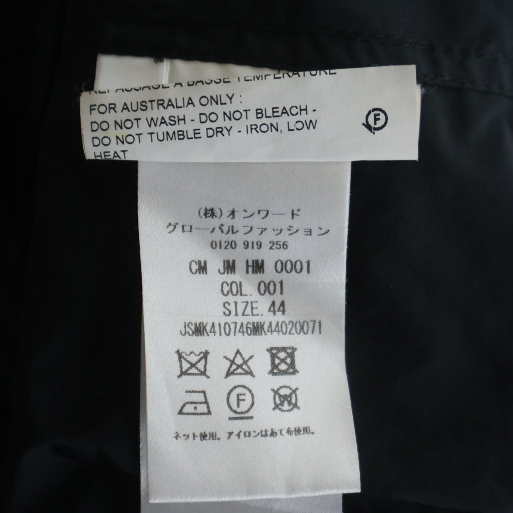 JIL SANDER(ジルサンダー) Nylon Zipup Fooded ナイロン ジップアップ フーディー ブラック JSMK410746