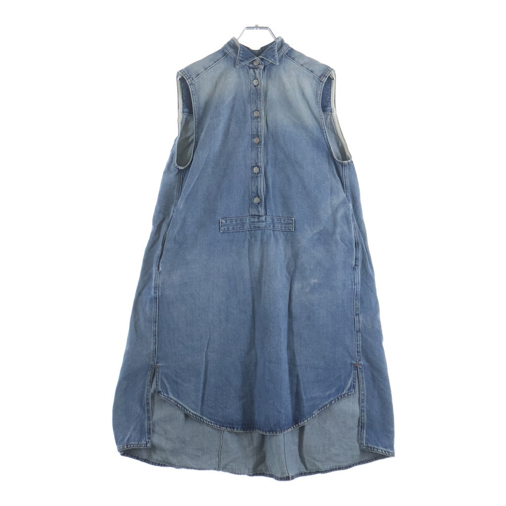 MM6 Maison Margiela(エムエムシックスメゾンマルジェラ) ハーフボタン ノースリーブ デニムワンピース インディゴ レディース S32CT0956 S30460