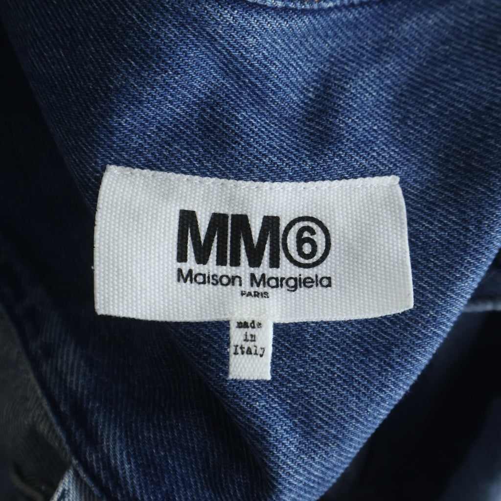 MM6 Maison Margiela(エムエムシックスメゾンマルジェラ) ハーフボタン ノースリーブ デニムワンピース インディゴ レディース S32CT0956 S30460