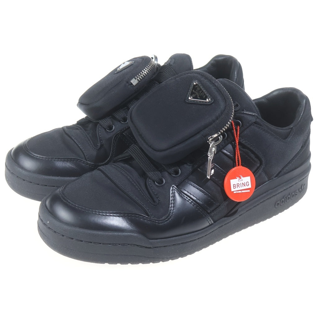 PRADA(プラダ) ×adidas Forum Low アディダス 三角ロゴプレート ローカットスニーカー ブラック GY7043