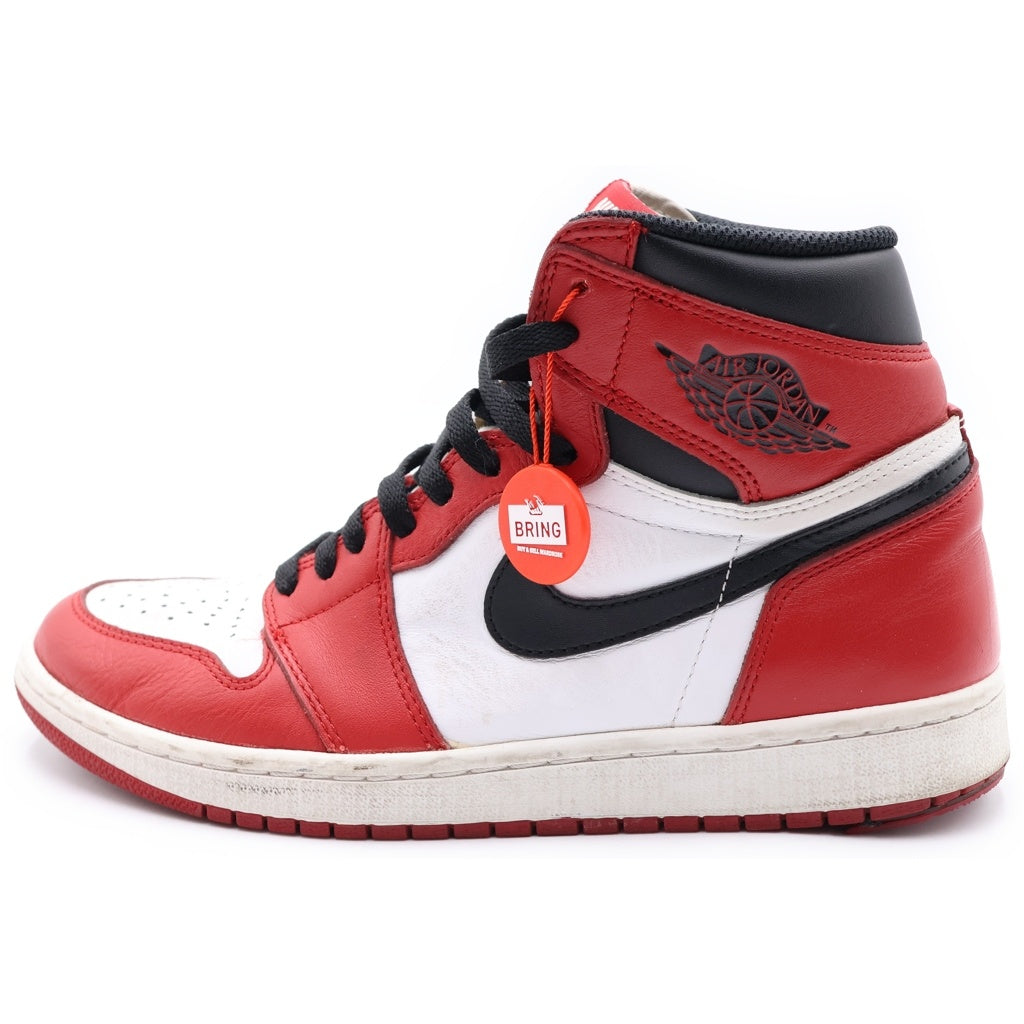 NIKE(ナイキ) 2015年 AIR JORDAN 1 RETRO HIGH OG CHICAGO エアジョーダン1ハイカットスニーカー シカゴ レッド 555088-101 US9/27cm