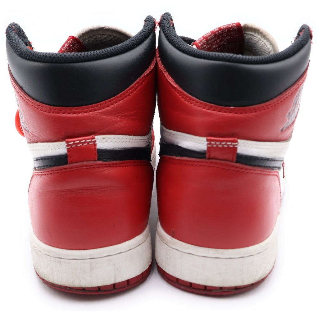 NIKE(ナイキ) 2015年 AIR JORDAN 1 RETRO HIGH OG CHICAGO エアジョーダン1ハイカットスニーカー シカゴ レッド 555088-101 US9/27cm