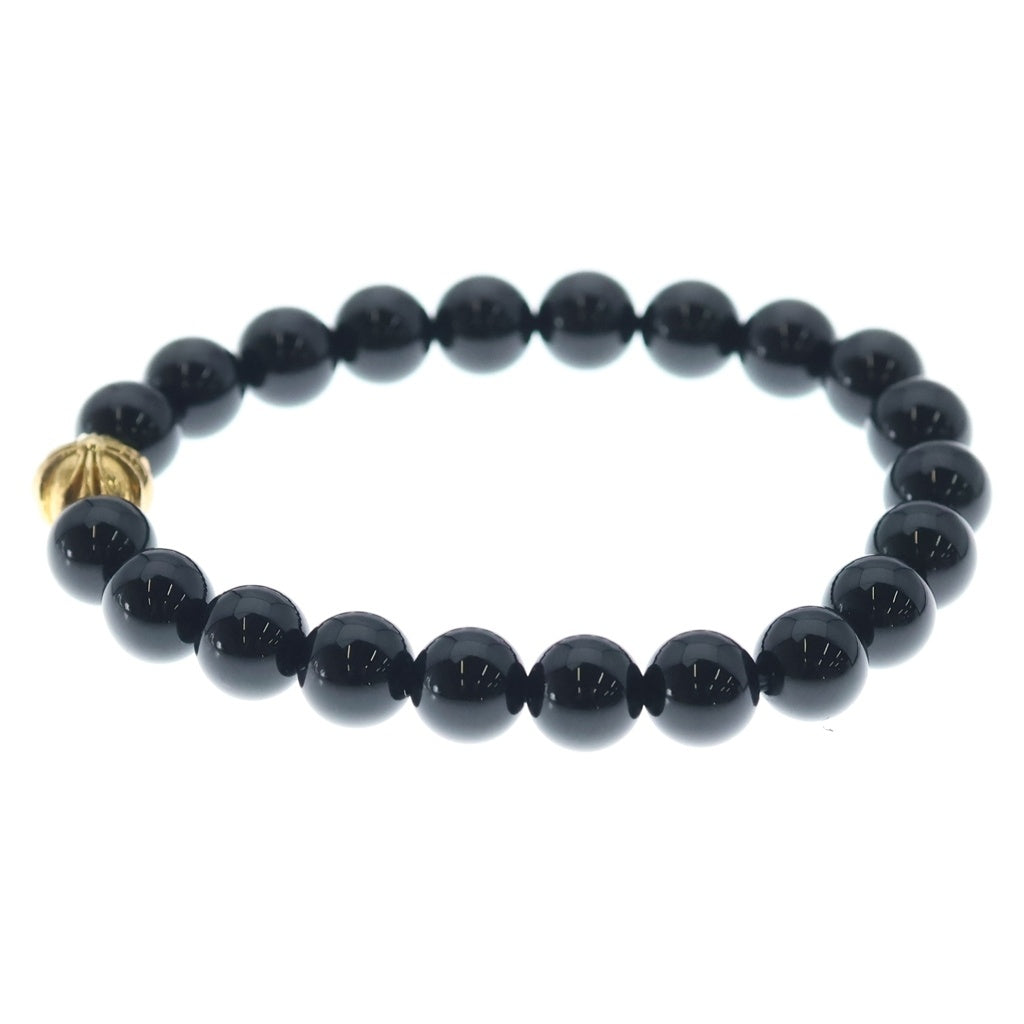 CHROME HEARTS(クロムハーツ) 8mm 22K BEAD ビーズブレスレット ブラック/ゴールド