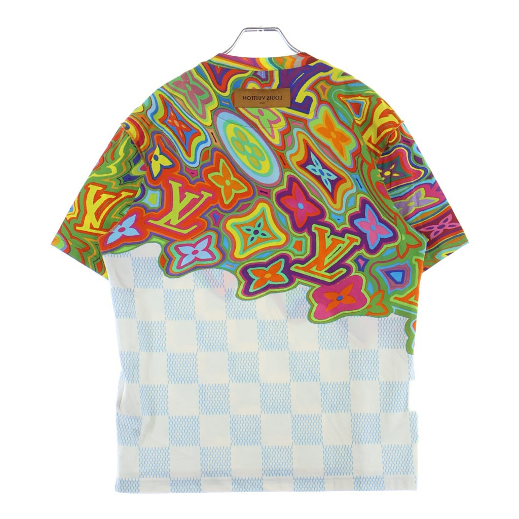 LOUIS VUITTON(ルイヴィトン) 21SS プリンテッドダミエ クルーネック 半袖Tシャツカットソー マルチカラー RM211 NPG HKY74W