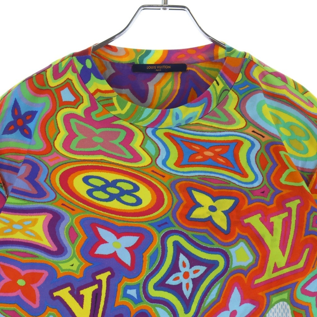LOUIS VUITTON(ルイヴィトン) 21SS プリンテッドダミエ クルーネック 半袖Tシャツカットソー マルチカラー RM211 NPG HKY74W