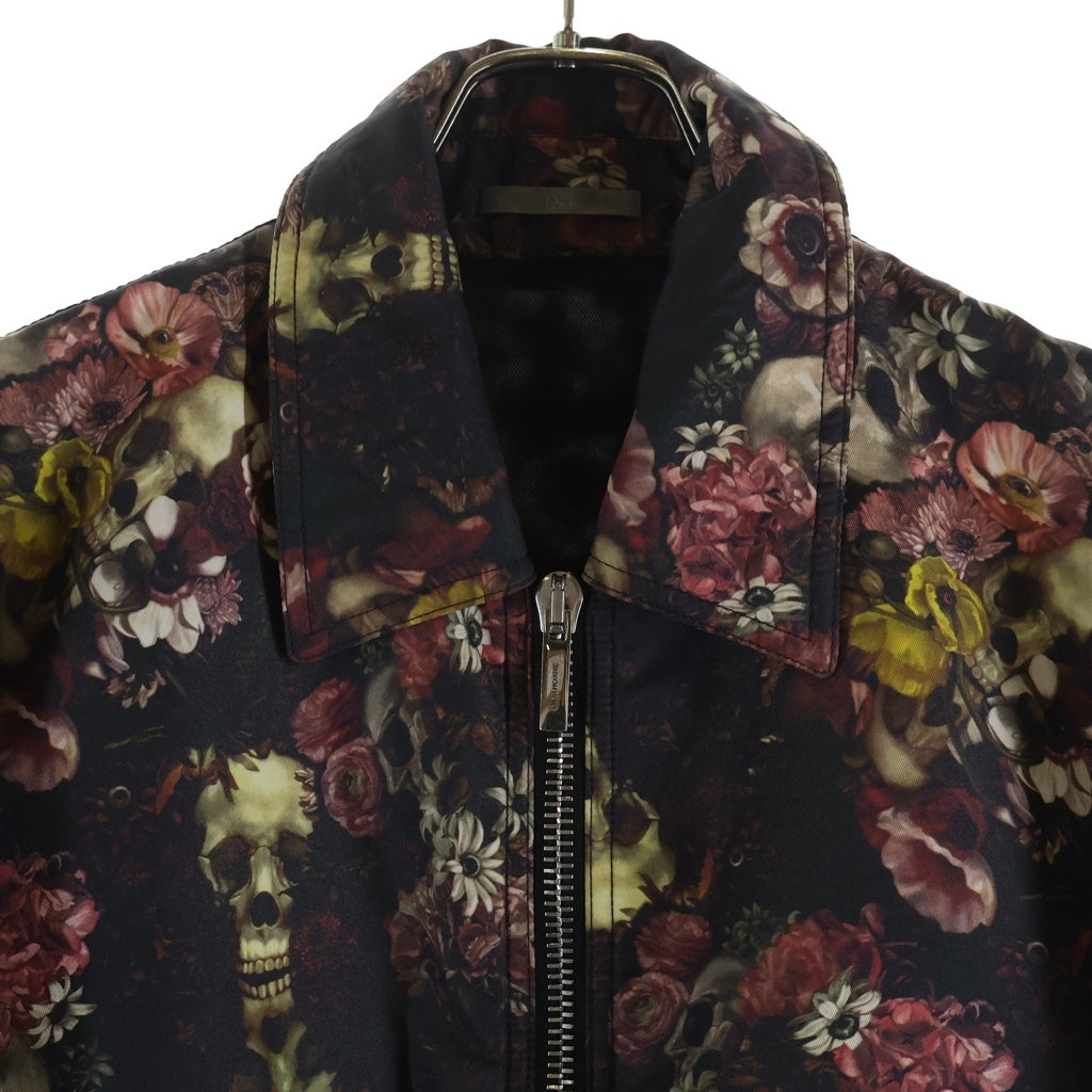 DIOR(ディオール) 17SS xTORU KAMEI Vanitas Skull Flower Bomber Jacket 亀井徹 ヴァニタススカルフラワー ボンバージャケット マルチカラー 763C477A3999