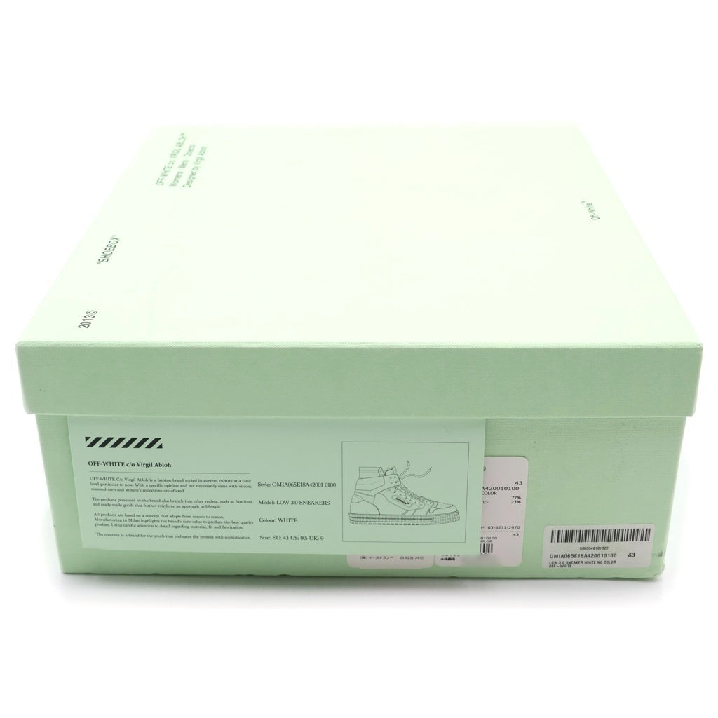 OFF-WHITE(オフホワイト) LOW 3.0 SNEAKERS ハイカットスニーカー ホワイト OMIA065E18A42001 0100