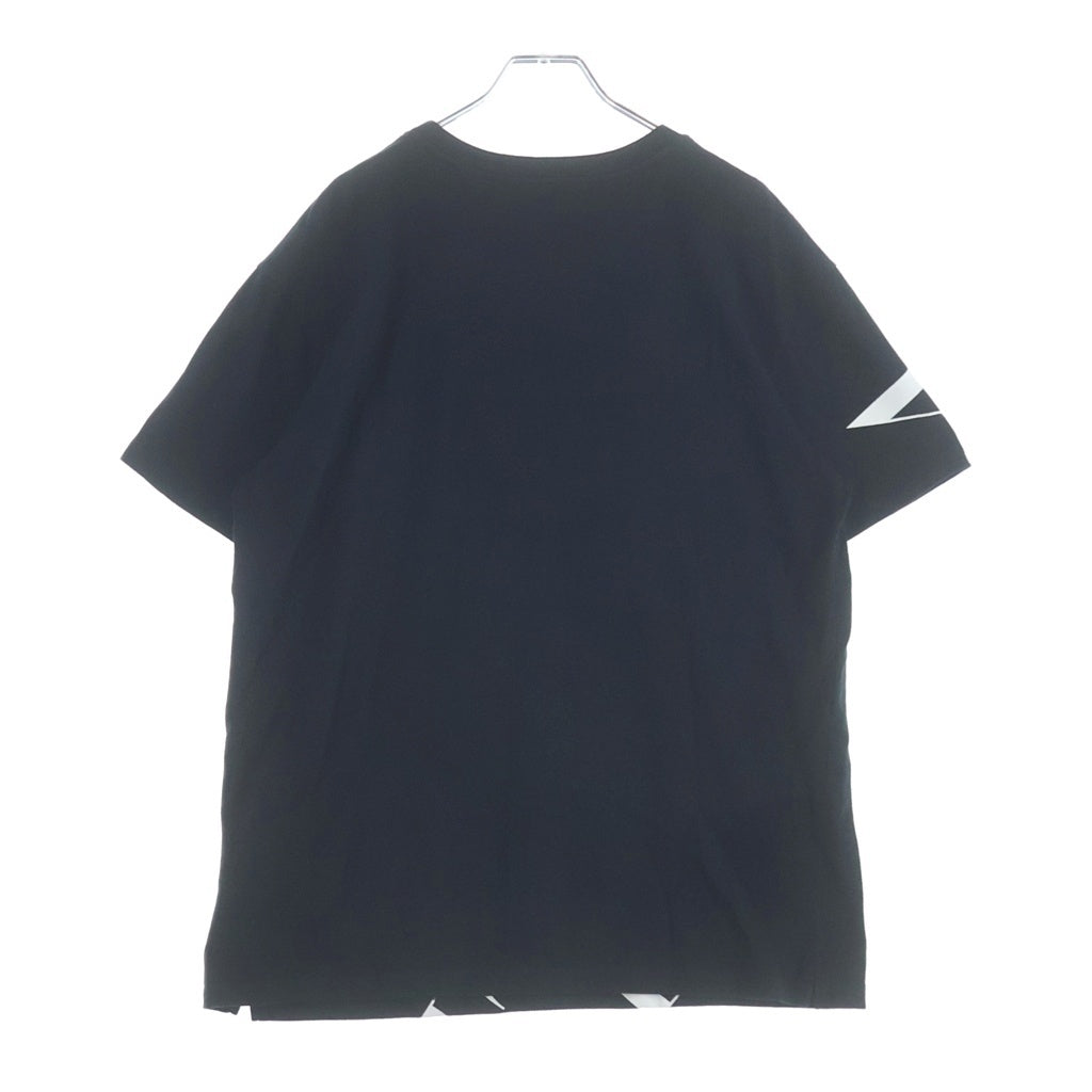 VALENTINO(ヴァレンティノ) フロントロゴプリント クルーネック半袖Tシャツ ショートスリーブカットソー ブラック SV3MG02P5FV