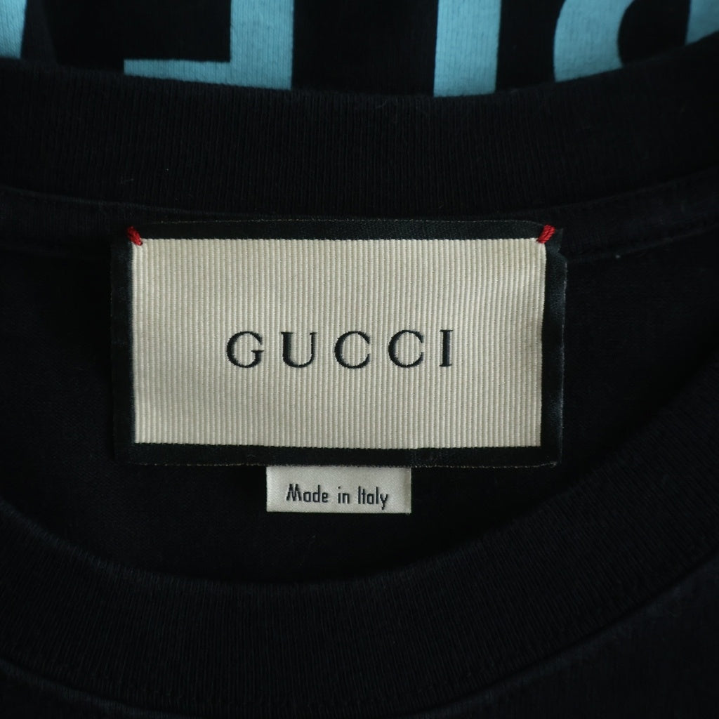 GUCCI(グッチ) Manifesto Oversize T-Shirt マニフェスト オーバーサイズTシャツ ショートスリーブカットソー ブラック 565806 XJBTX