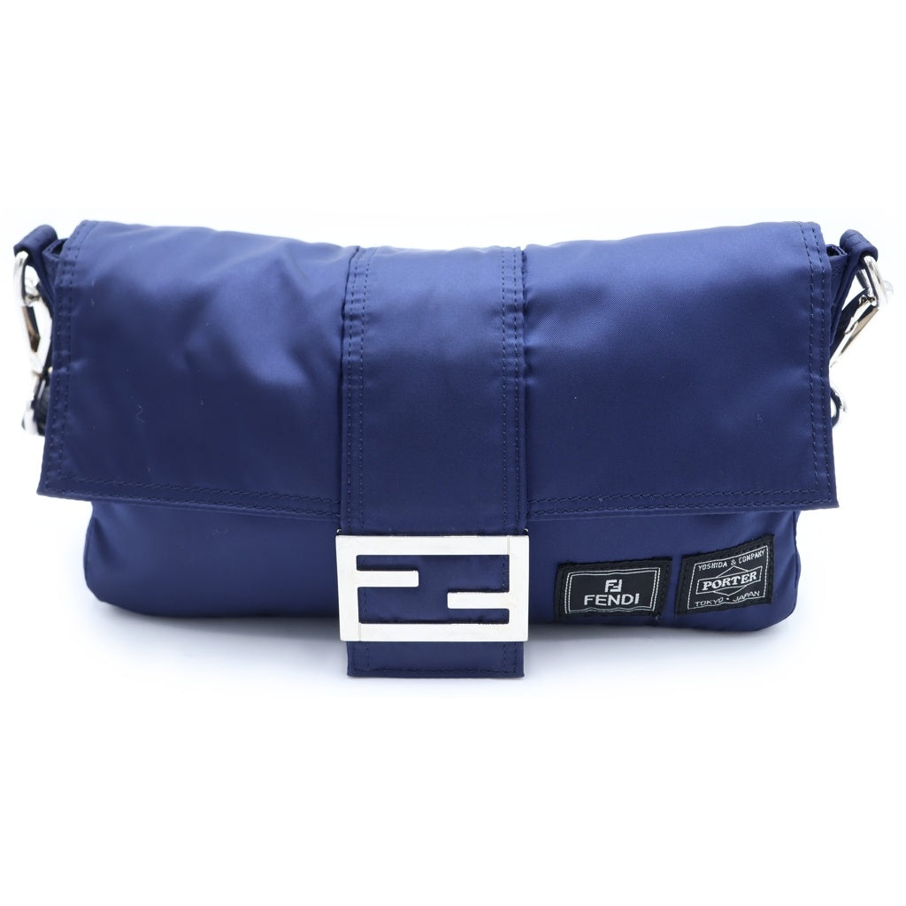 FENDI(フェンディ) ×PORTER ポーター 25周年 3Way ナイロン ショルダーバッグ バケットハンドバッグ ウエストバッグ ネイビー 7AS138
