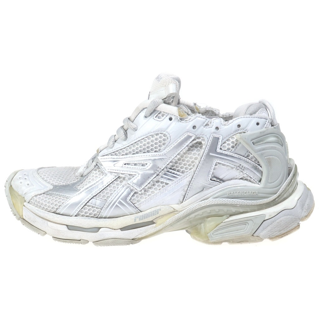 BALENCIAGA(バレンシアガ) Runner Sneaker ランナースニーカー ダメージ加工 ローカットスニーカー 677403 ホワイト/シルバー