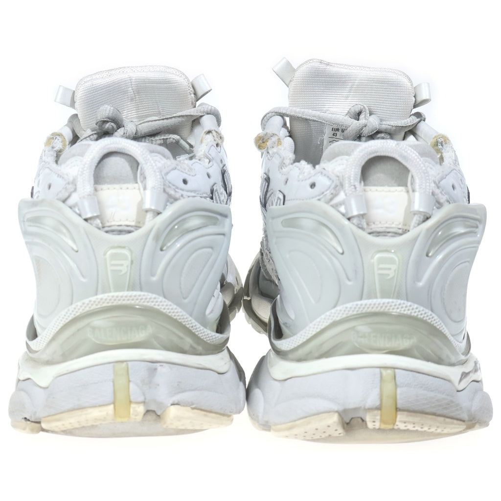 BALENCIAGA(バレンシアガ) Runner Sneaker ランナースニーカー ダメージ加工 ローカットスニーカー 677403 ホワイト/シルバー
