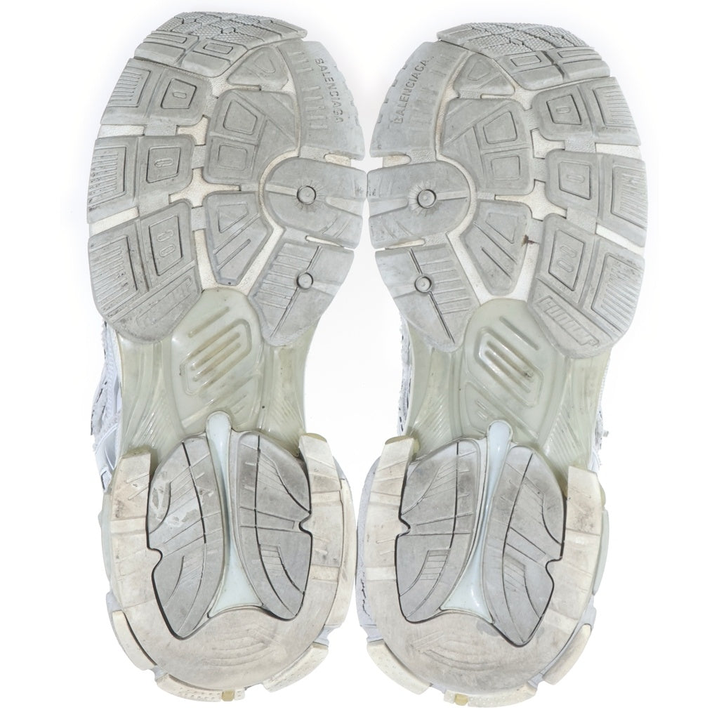 BALENCIAGA(バレンシアガ) Runner Sneaker ランナースニーカー ダメージ加工 ローカットスニーカー 677403 ホワイト/シルバー
