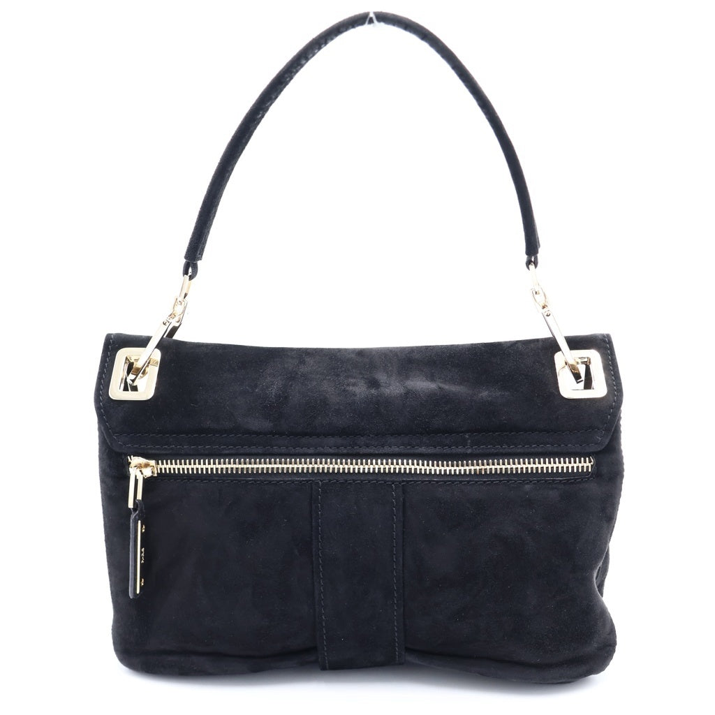 Roger Vivier(ロジェヴィヴィエ) スエード スクエア ハンドバッグ ブラック レディース