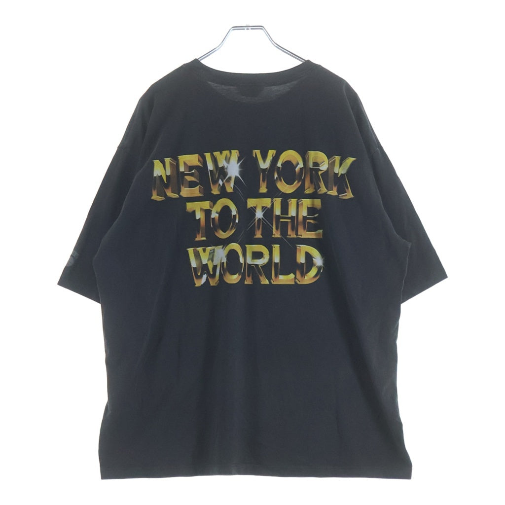 KITH(キス) ×New York Knicks ニューヨックニックス グラフィック フロントプリント クルーネック 半袖Tシャツ ブラック 25-073-060-0087-4-0
