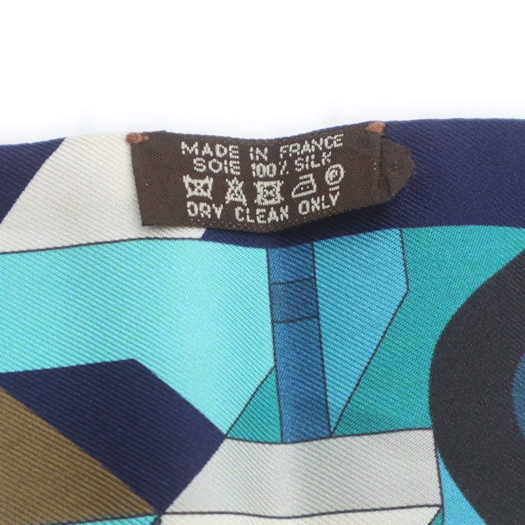 HERMES(エルメス) シルク ツイリー スカーフ ブルー レディース