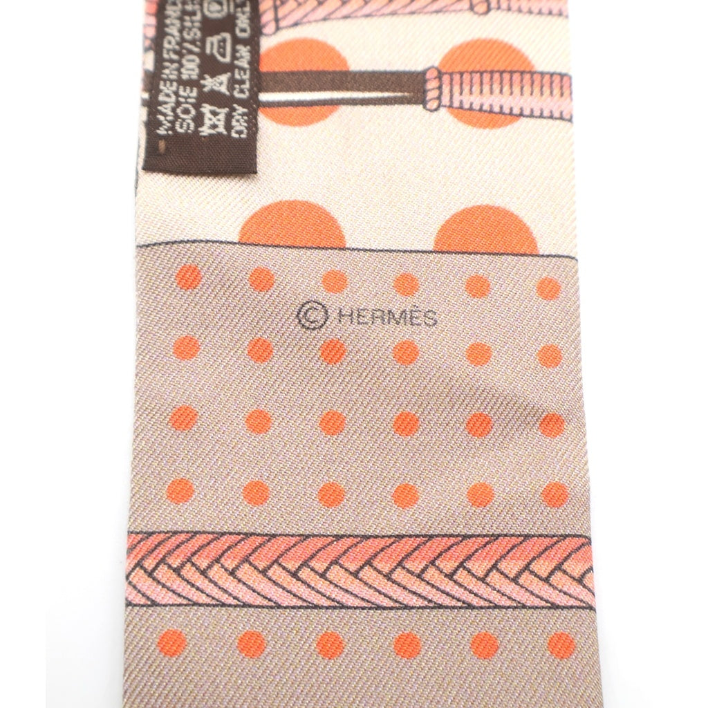HERMES(エルメス) シルク ツイリー スカーフ オレンジ レディース