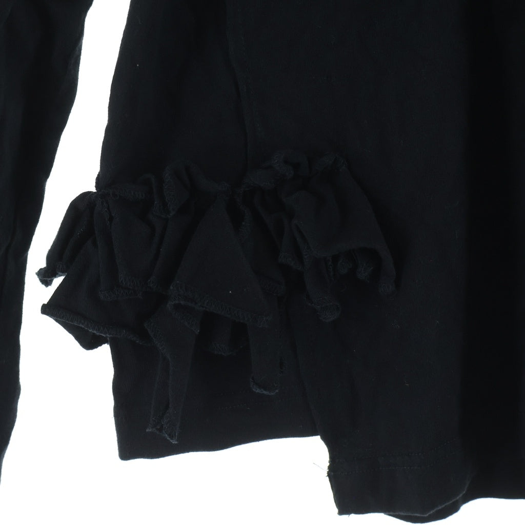 COMME des GARCONS COMME des GARCONS(コムデギャルソンコムデギャルソン) フリル クルーネック長袖Tシャツ ロングスリーブカットソー ブラック レディース RC-T034