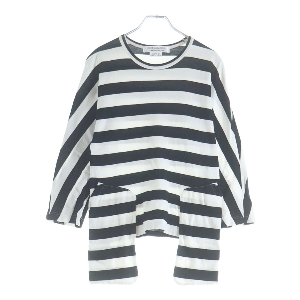 COMME des GARCONS COMME des GARCONS(コムデギャルソンコムデギャルソン) サイドポケットドッキング ボーダー クルーネック長袖Tシャツ ロングスリーブカットソー レディース RC-T007