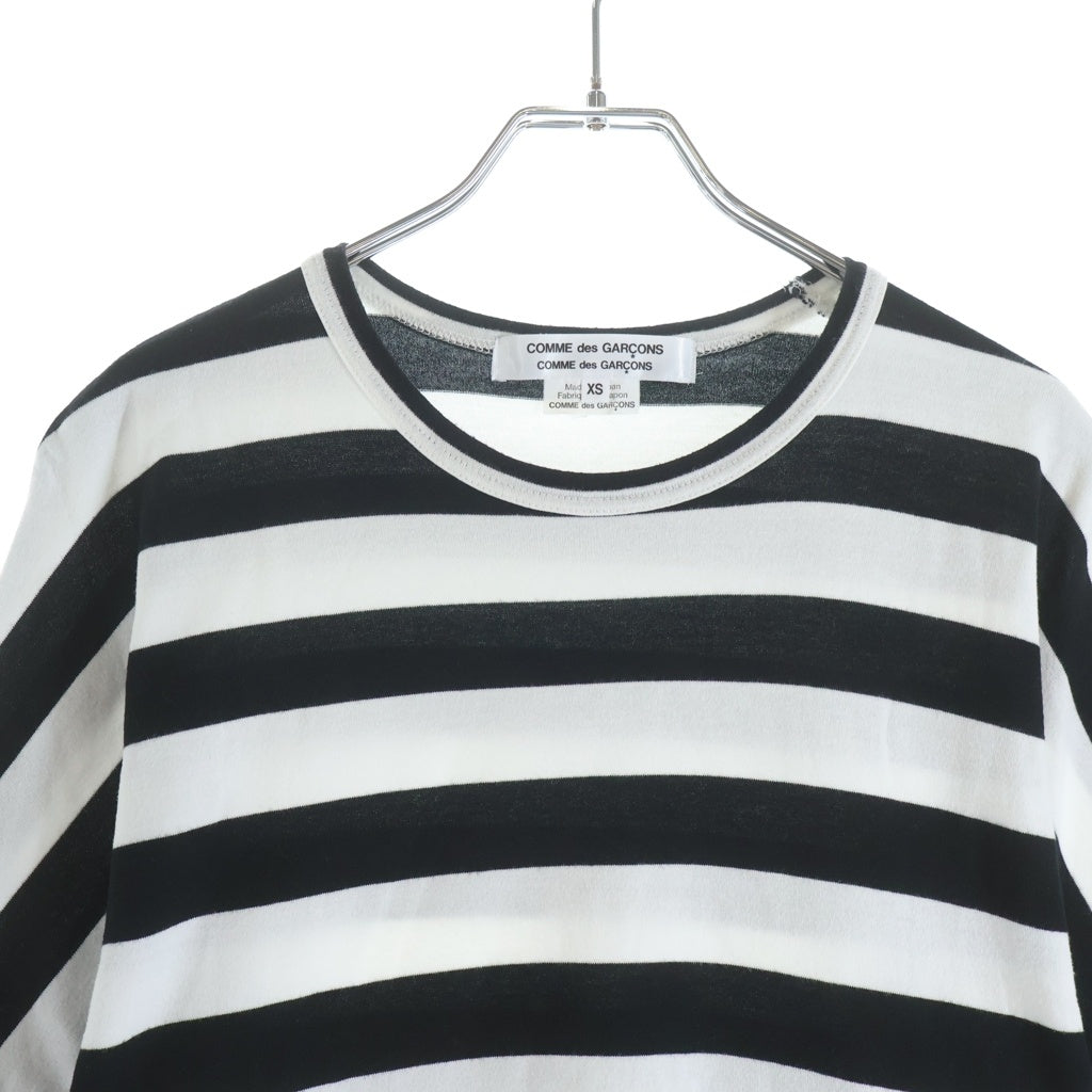 COMME des GARCONS COMME des GARCONS(コムデギャルソンコムデギャルソン) サイドポケットドッキング ボーダー クルーネック長袖Tシャツ ロングスリーブカットソー レディース RC-T007