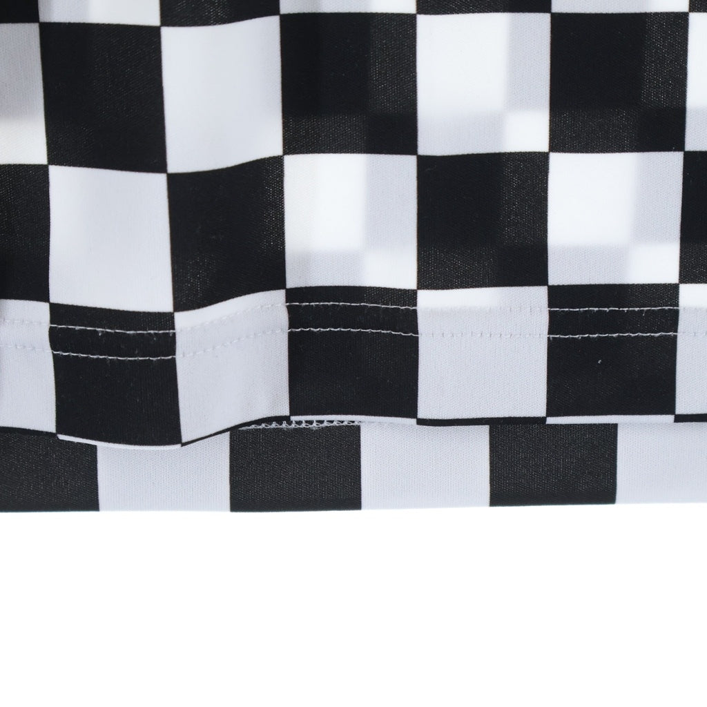 COMME des GARCONS(コムデギャルソン) 21SS チェッカー クルーネック長袖Tシャツ ロングスリーブカットソー ブラック/ホワイト GH-T010