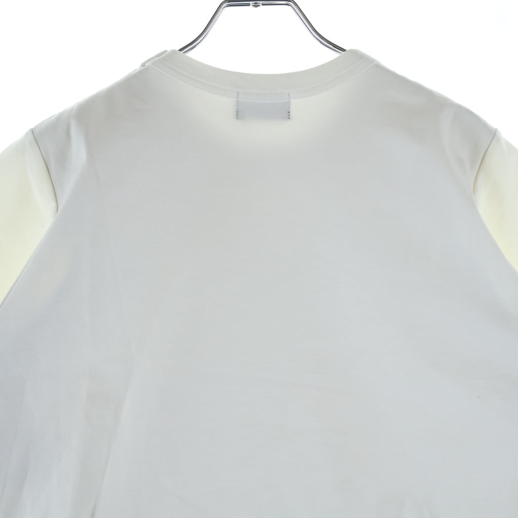 kolor(カラー) 21SS チュールフリル ストレッチ クルーネック 半袖Tシャツ ホワイト 21SCL-T08202