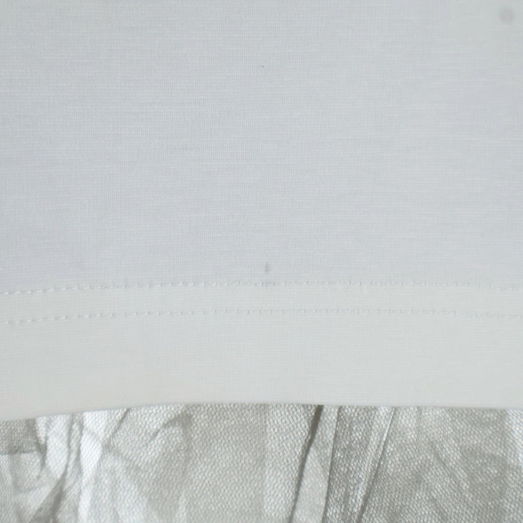 kolor(カラー) 21SS チュールフリル ストレッチ クルーネック 半袖Tシャツ ホワイト 21SCL-T08202
