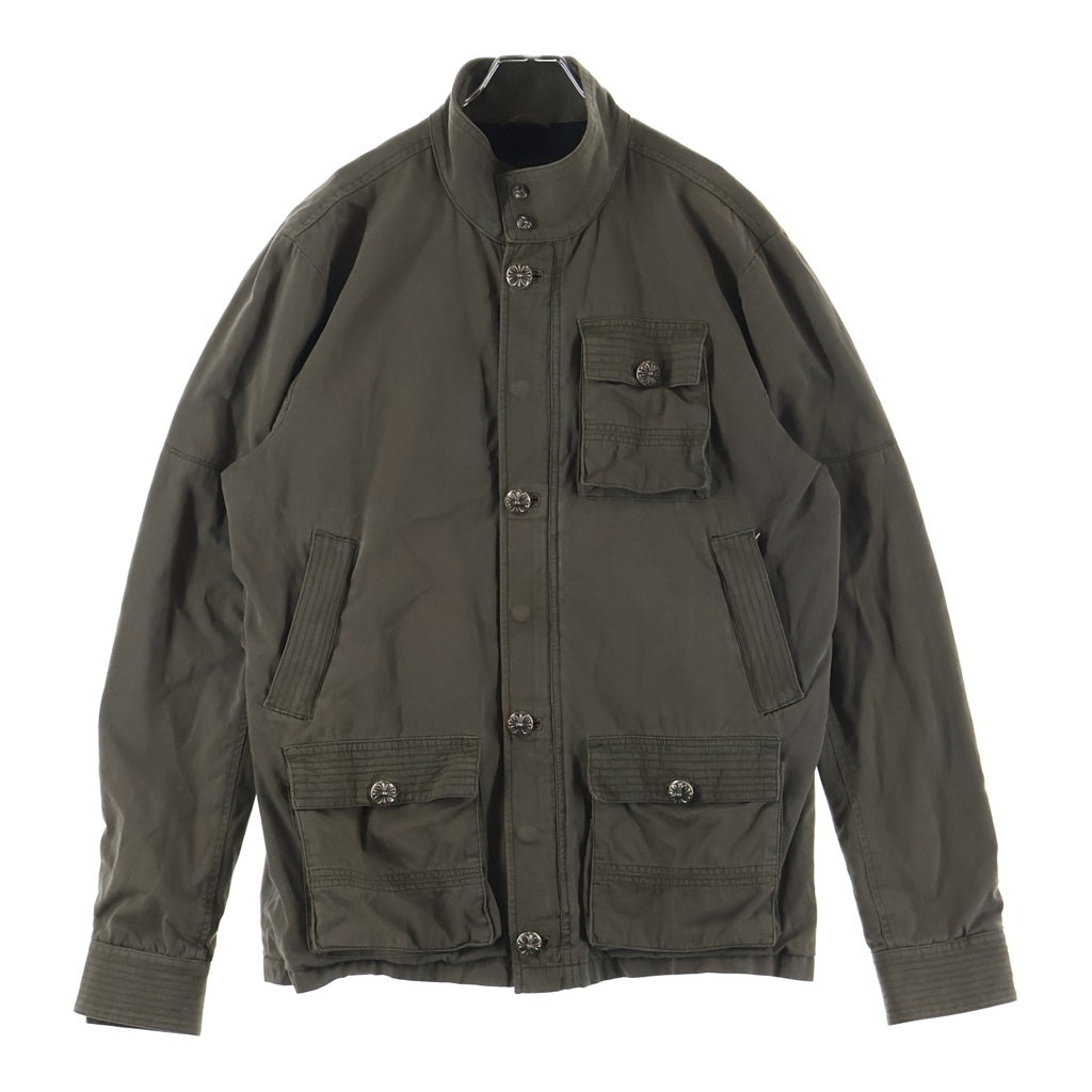 CHROME HEARTS クロムハーツ CHERRY BOMB チェリーボム クロスボールボタン ミリタリージャケット カーキ CHROME HEARTS(クロムハーツ) CHERRY BOMB チェリーボム クロスボール
