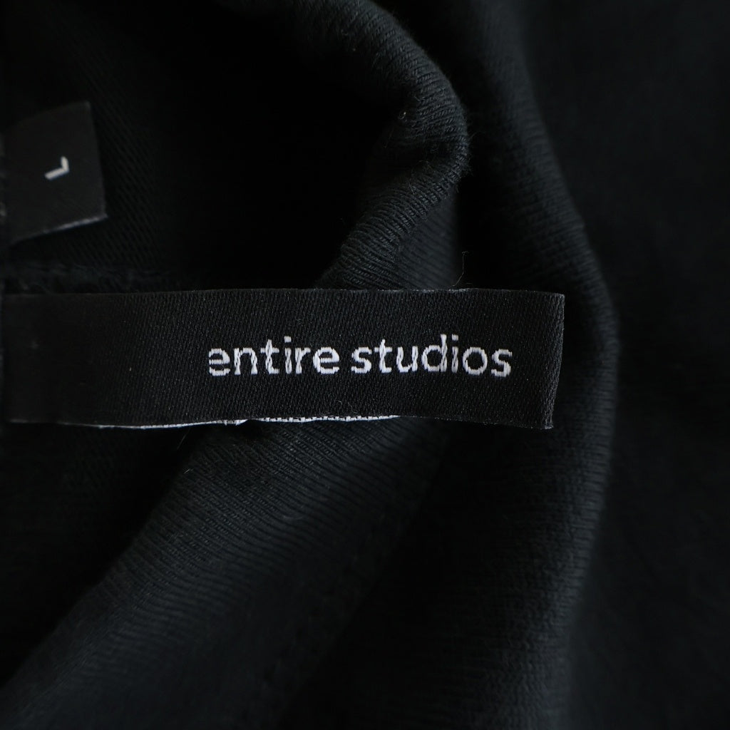 entire studios(エンタイア スタジオ) HEAVY POCKET TEE S/S 半袖 クルーネック Tシャツ ブラック ES2361